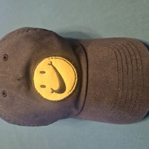 Nike Kids Black Hat with Gold Smiley